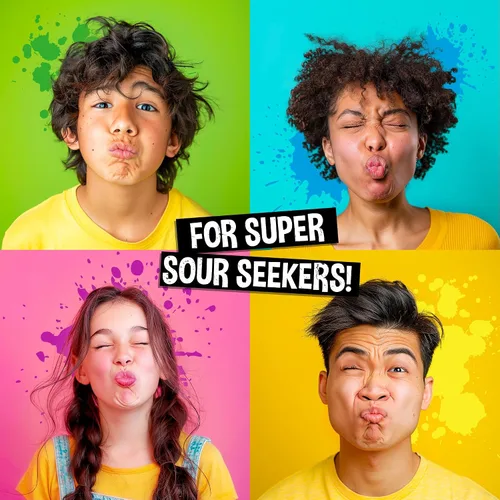 Miniatura 6 de WARHEADS - Dulces Duros Extremadamente Ácidos - Sabores Surtidos - Sabores de Manzana Ácida, Cereza Negra, Frambuesa Azul, Limón y Sandía - Bolsas