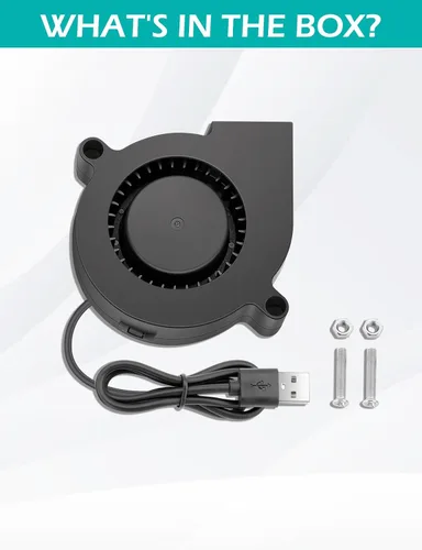 Miniatura 7 de Ventilador centrífugo de turbina de 1.969 in x 0.591 in Mini USB 5V Ventilador sin escobillas 5015 para impresora 3D, casco, enfriador de proyectos
