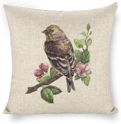 Miniatura 8 de Golddfinch - Funda de almohada de lino de 18 x 18 pulgadas, funda de cojín decorativa de doble cara para sofá, cama, silla y automóvil