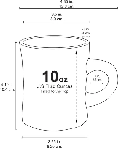 Miniatura 2 de Culver Taza de cerámica retro estilo restaurante de 10 onzas, asa en forma de C de dos dedos (Blanco, 1)