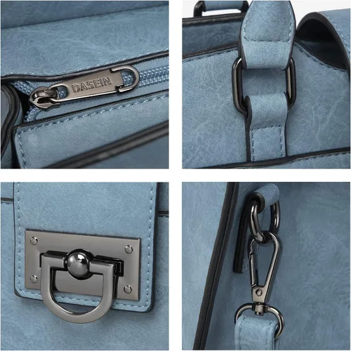 Miniatura 5 de Dasein Bolsos de mano para mujer, monederos con monograma, bolso grande para mujer, bolso de hombro, bolsa de trabajo con asa superior, juego de 2