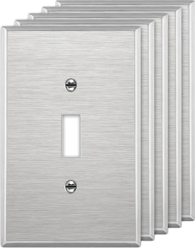 Miniatura 28 de LIDER Placa de Pared de Metal para Interruptor de Luz de Palanca, Cubierta de Interruptor de Acero Inoxidable, Resistente a la Corrosión