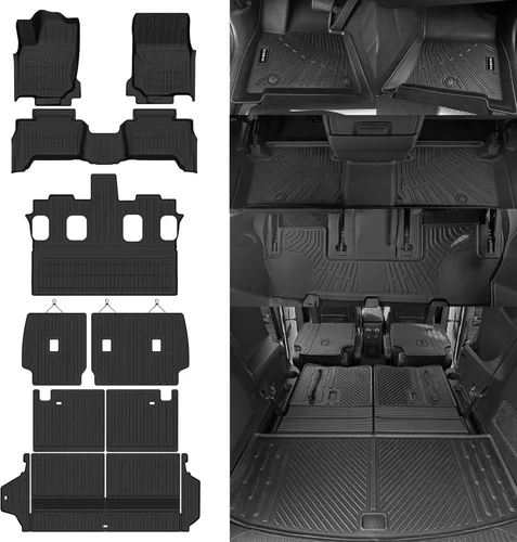 Miniatura 9 de Alfombrillas de piso Naibeve para Ford Edge 2015 2016 2017 2018 2019 2020 2021 2022 2023 2024 2025 - Ajuste personalizado para todo clima