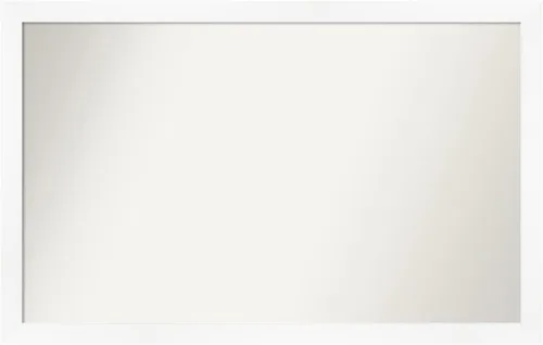 Miniatura 446 de Amanti Art Espejo de baño blanco para sobre el fregadero, 24 x 24 pulgadas, hecho a medida, espejo de tocador cuadrado blanco estrecho, marco
