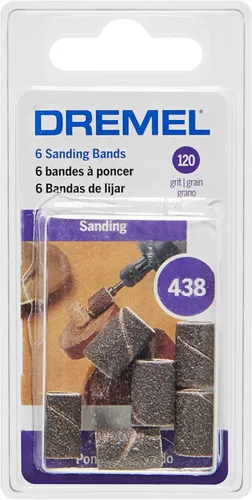Miniatura 5 de Dremel 438 Bandas de lijado de grano 120, 14 pulgadas, paquete de 6