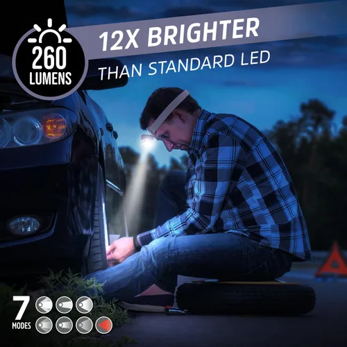 Miniatura 2 de Energizer Linterna frontal LED PRO (paquete de 2), linternas frontales resistentes al agua IPX4, luz de cabeza de alto rendimiento para exteriores
