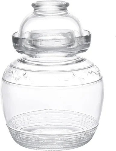Miniatura 9 de Tarro de fermentación de vidrio, tarro de pepinillo de 2.5 L con tapa de sello de agua, kit de fermentación kit de fermentación para encurtidos