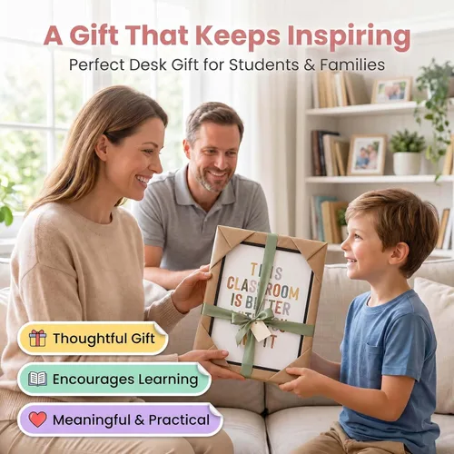 Miniatura 7 de Este aula es mejor contigo en ella, decoración de pared motivacional positiva, letreros para profesores, bienvenida al aula, decoración boho