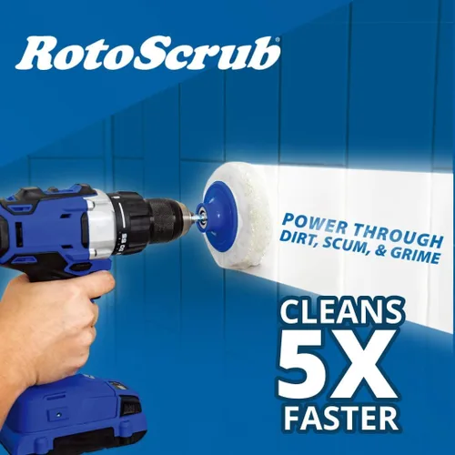 Miniatura 2 de RotoScrub Paquete de 6 almohadillas de repuesto multiusos para uso con accesorios RotoScrub Drill
