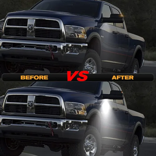 Miniatura 7 de Luces LED para placa de matrícula con clips de retención de metal para Dodge Ram 1500 2500 3500 2003-2018 lámpara de parachoques trasero 2PCS, 6000K