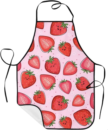 Miniatura 26 de Sigouyinei Delantales para mujeres con bolsillos, delantal para hombres, delantal adecuado para chefs camareros, técnicos de uñas para hornear