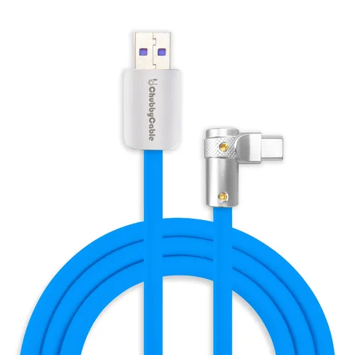 Miniatura 48 de chubbycable FlexElbow - Cable de carga rápida de 90 grados y 240 W, cable USB C en ángulo recto, cable de carga de silicona compatible con iPhone