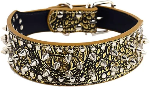 Miniatura 14 de Collar de perro con tachuelas, collar de perro de cuero con pinchos de 2 pulgadas para perros medianos y grandes Pit Bull Mastiff Bully Boxer