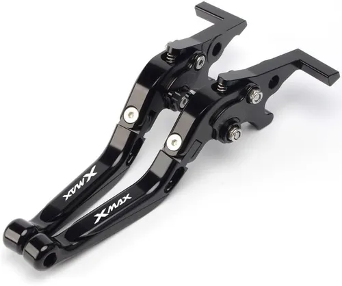 F - Palancas de embrague de freno extensibles plegables para motocicleta Yamaha X-MAX 300 Xmax 125 250 400 2017-2020 Y (color negro)