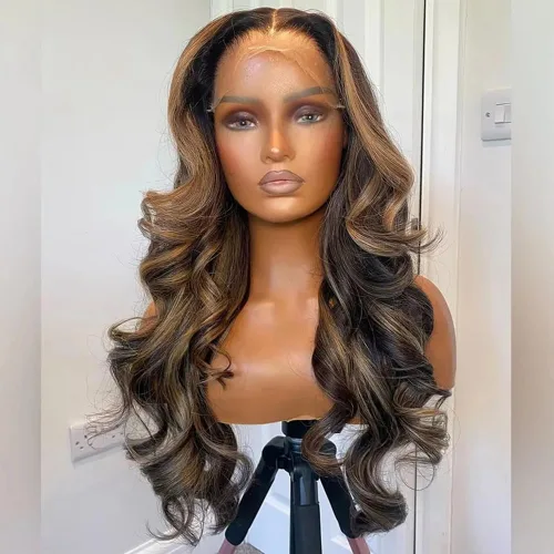 Miniatura 22 de Pelucas para mujeres negras, pelucas de encaje frontal de 13x6 Water Wave, pelucas sintéticas HD con encaje frontal, línea capilar natural