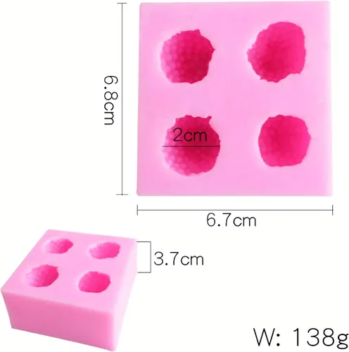 Miniatura 2 de 2 moldes de silicona 3D de fresa, materiales de silicona de seguridad de grado alimenticio para hornear, moldes de mousse de postre, cubitos