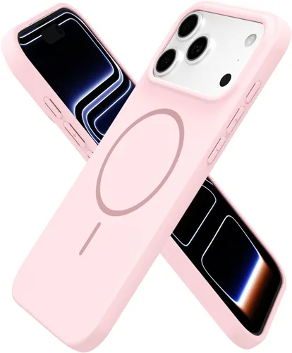 Miniatura 121 de oakxco Funda de silicona Mag Safe para iPhone 17 Pro Max, funda magnética delgada y fina compatible con carga inalámbrica MagSafe, bonita funda Negro