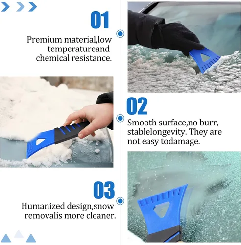 Miniatura 3 de Frienda Raspador de hielo para parabrisas de automóvil, herramientas de eliminación de hielo de nieve de plástico para autos, camiones y ventanas