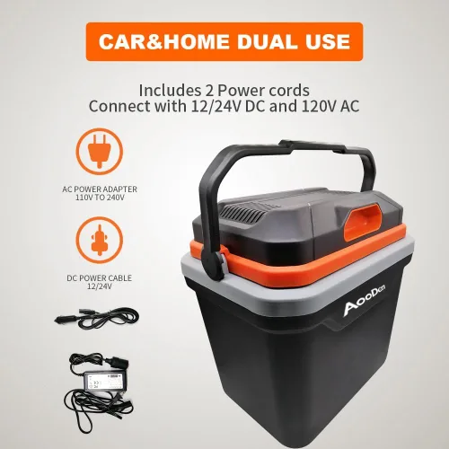 Miniatura 6 de Enfriador y calentador eléctrico para automóvil, capacidad de 24,7 litros, enfriador termoeléctrico sin hielo para viajes, camping, vehículos