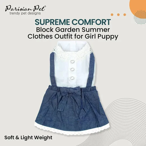 Miniatura 2 de Parisian Pet Chambray - Vestido para perro - Ligero sin mangas para perro, niña, talla XS Chambray en general