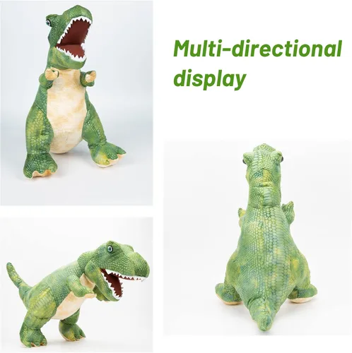 Miniatura 2 de PUNP Peluche de dinosaurio gigante, juguete de peluche T Rex, 22 pulgadas, tiranosaurio de peluche, regalo para niños, verde