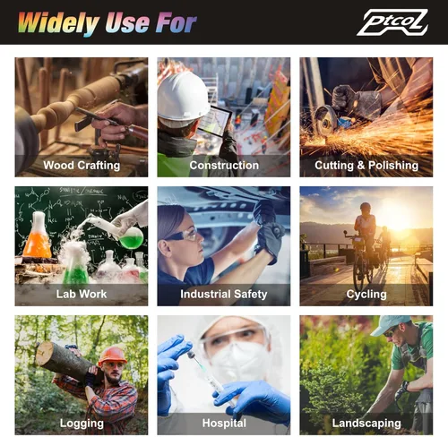 Miniatura 7 de 28 unidades de gafas de seguridad en 7 colores (paquete grande de 24+4) Gafas protectoras unisex transparentes antiarañazos, lentes resistentes a