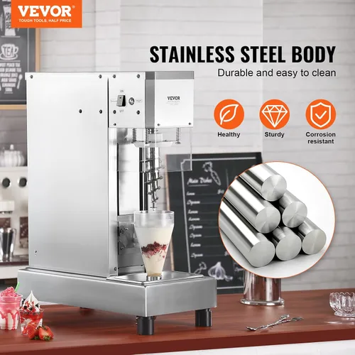 Miniatura 2 de VEVOR Máquina de mezcla de yogur congelado 400W, ajuste de velocidad continuo,Mezcladora de helado de batido de yogur 4200RPM