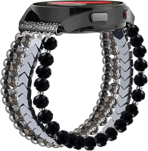 Miniatura 3 de VISOOM Pulsera de cuentas boho compatible con Samsung Galaxy Watch 8/7/6/5/4 de 40/44mm/Active 2 Watch 4 Classic de 42mm para mujer, pulsera