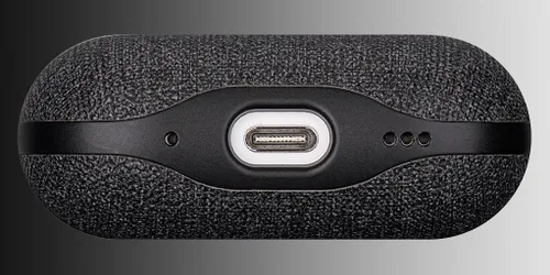 Miniatura 3 de LOPIE Funda para AirPods Pro de 2ª generación, hecha a mano para AirPods Pro 2 con cordón, hecha de cuero vegano, estilo lona, cubierta protectora