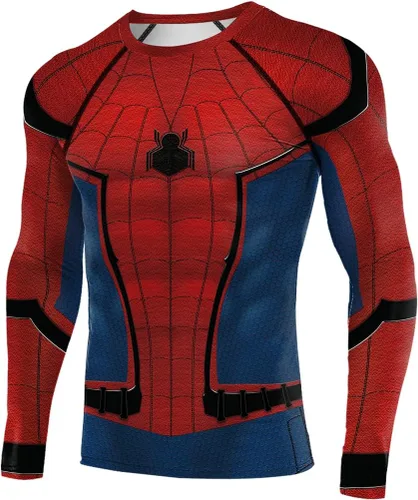 Miniatura 2 de HIKZXEKJI Camiseta de compresión 3D Captain High Elastic para hombre