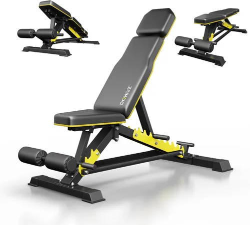 DONIUZ Banco Resistente Ajustable Banco de Entrenamiento Press de Banca para Gimnasio en Casa Entrenamiento de Fuerza, Silla Romana Multifuncional