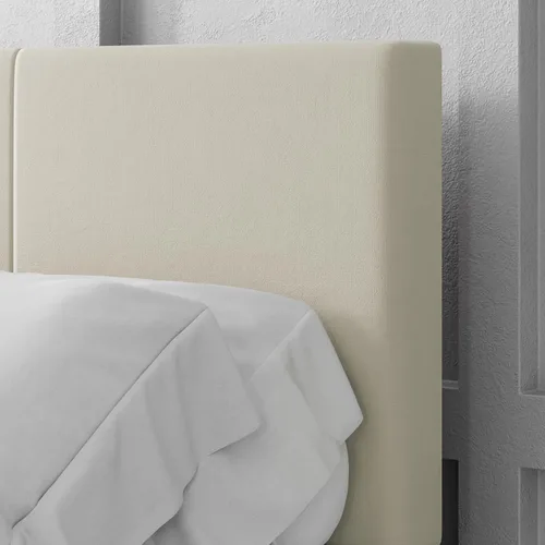 Miniatura 5 de Marco de cama tamaño completo con cabecero – Elegante marco de cama plataforma tapizado con canales verticales acolchados de servicio pesado
