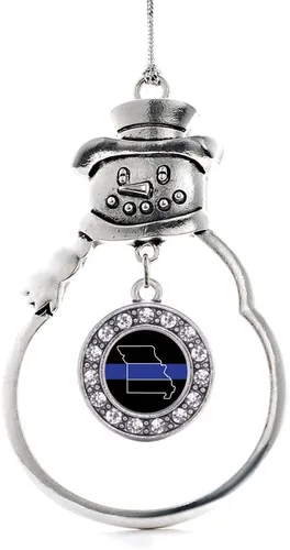 Miniatura 124 de Inspired Silver - Roller Queen - Adorno de Navidad plateado - Adorno circular para árbol de Navidad con circonita cúbica - Decoración colgante