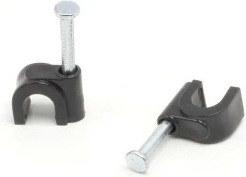 THE CIMPLE CO Clips de cable coaxiales individuales de 1/4 de pulgada – Sujetadores de cable para interiores y exteriores para coaxial, Ethernet,