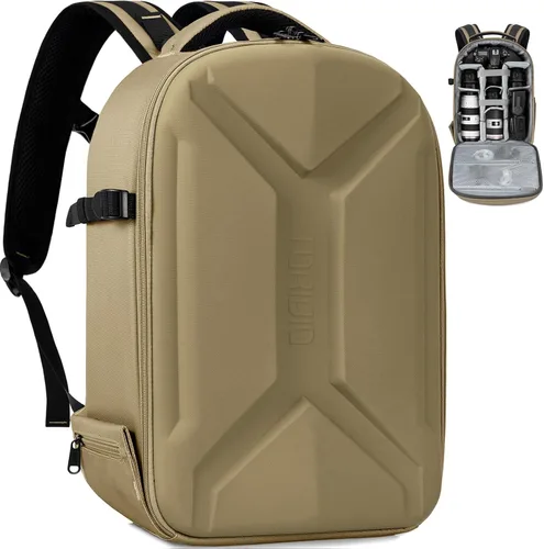 Miniatura 13 de Mochila para cámara, DSLR/SLR/SLR/sin espejo para cámara fotográfica con cubierta para lluvia, funda rígida impermeable para cámara con soporte