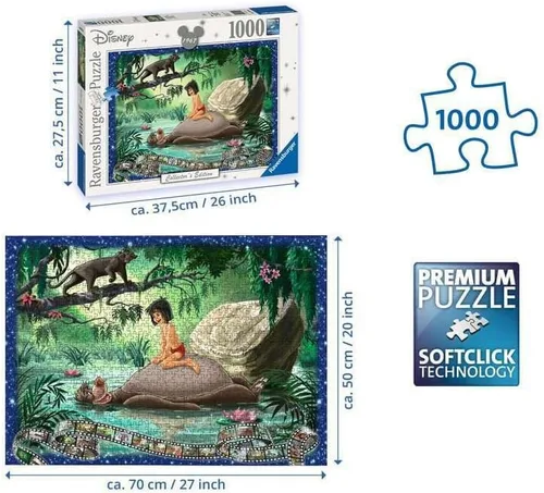 Miniatura 3 de Ravensburger Disney Collector's Edition Jungle Book - Rompecabezas de 1000 piezas para adultos, cada pieza es única, la tecnología Softclick