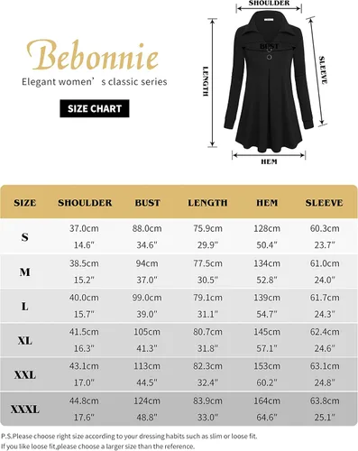 Miniatura 5 de Bebonnie Blusa casual de manga larga con cuello en V y solapa para mujer con botones