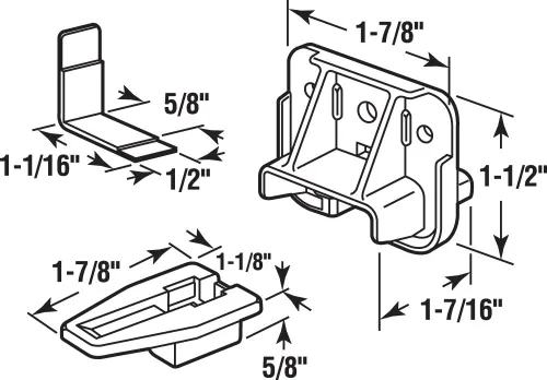 Miniatura 2 de Prime-Line Products R 7321 guías y deslizantes para cajones, todo de plástico, reemplaza al equipamiento Rite-Trak de cajones (paquete de 2 unidades)