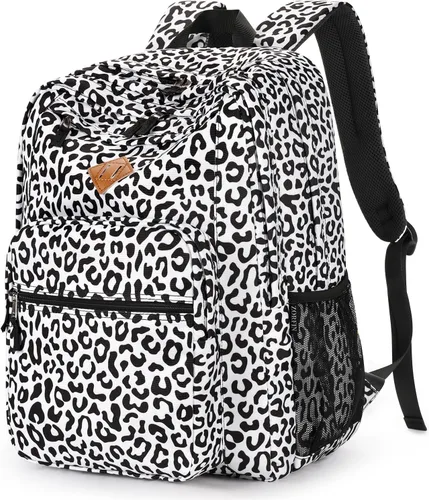 Miniatura 12 de ZORFIN - Mochila de 26 litros para la escuela, universidad y viajes, impermeable, con 8 compartimentos, Verde militar, Moderno