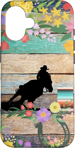 Miniatura 32 de Cute Serape Spring Flower Rodeo Western Horse Barrel Racing Case for iPhone 17