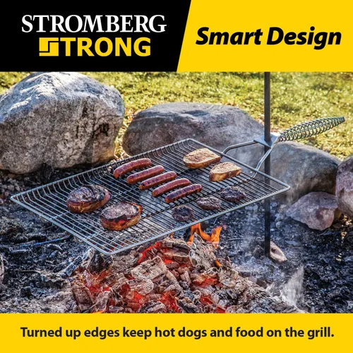 Miniatura 2 de Stromberg Carlson Rejilla de parrilla de fogata – Estaca y parrilla para cocinar al aire libre con bolsa de nailon, accesorios para fogatas,