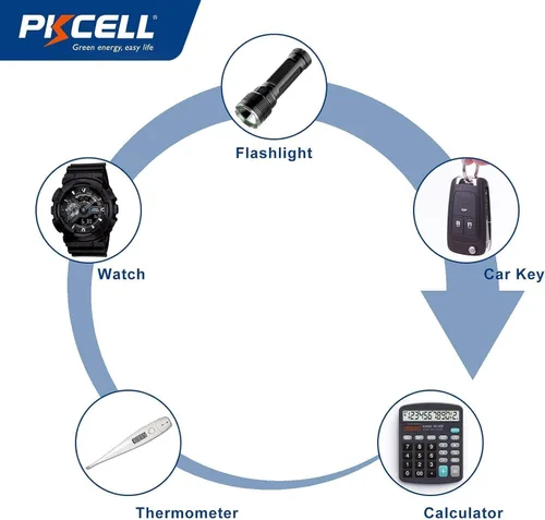 Miniatura 5 de PKCELL Batería AG3 1.5V LR41 392 384 192 Botón de célula alcalina para termómetro digital - 5