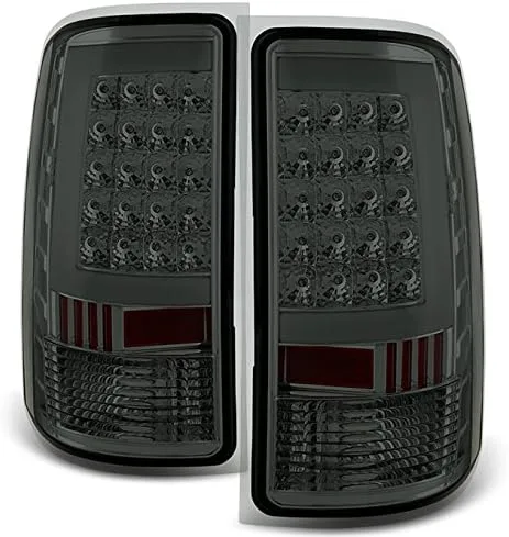 Miniatura 9 de AKKON - Para 07-14 GMC Sierra 1500 2500 3500HD, camioneta, carcasa negra, lente ahumada, luz de freno LED de forma C Negro humo