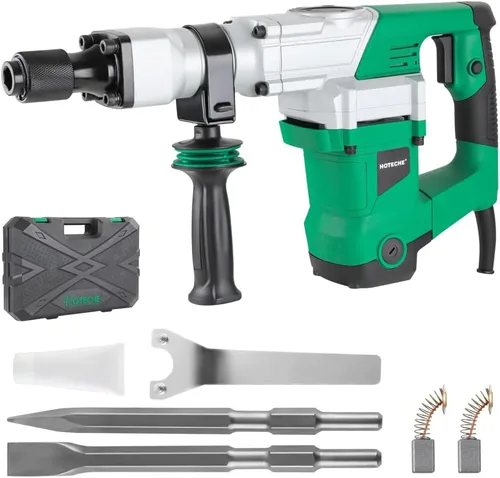 Miniatura 8 de Hoteche Martillo giratorio 3 en 1 de 1-1/8 pulgadas SDS Plus Martillo eléctrico de 7 amperios/850 W de velocidad variable con cable para hormigón