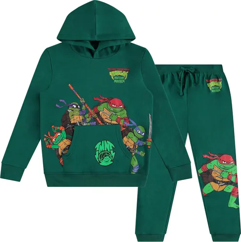 Teenage Mutant Ninja Turtles Conjunto de sudadera con capucha y pantalones deportivos para niños pequeños y grandes, tallas 4-20