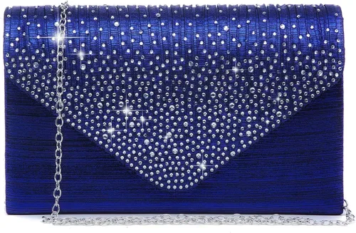 Dasein Bolso de mano con satén satinado para mujer, tipo embrague, para noche, bandolera, bolsos, fiesta, graduación, boda, sobre
