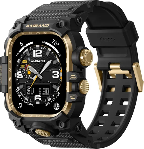 Miniatura 29 de amBand Funda resistente con correa para Apple Watch de 1.732 pulgadas, compatible con iWatch Series SE 3/SE 2ª generación, SE/6/5/4, protección