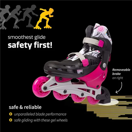 Miniatura 5 de New-Bounce - Patines en línea para niñas y niños, patines ajustables para exteriores para niños de 8 a 12 años para principiantes y avanzados