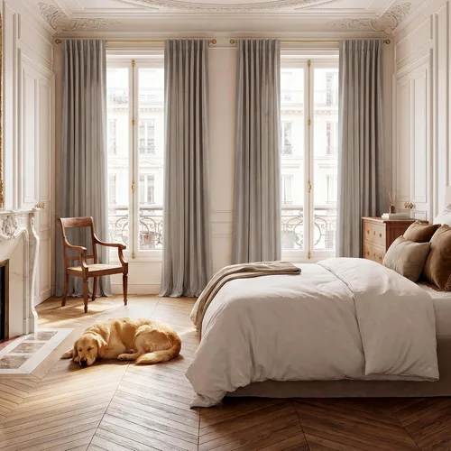 Miniatura 8 de StangH Cortinas de terciopelo de 108 pulgadas de largo – Cortinas opacas para dormitorio para puerta corredera con ojales, cortinas con aislamiento