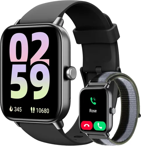 Miniatura 11 de Relojes inteligentes para mujer, rastreadores de fitness Alexa de 1.85 pulgadas con llamadas y SMS, frecuencia cardíaca, SpO2, monitor de estrés